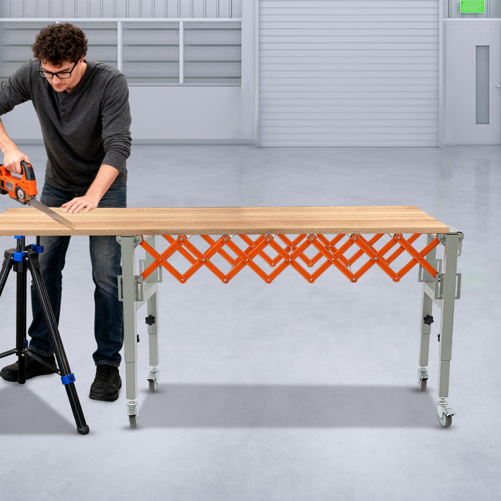 4 lenkbare Räder mit Bremse & Bis 50 kg belastbar & Länge Höhe flexibel einstellbar Transportroller Rollbrett Möbelroller Rollbrett Werkstatt Rollbretter Transport Vielseitig einsetzbar in Handwer
