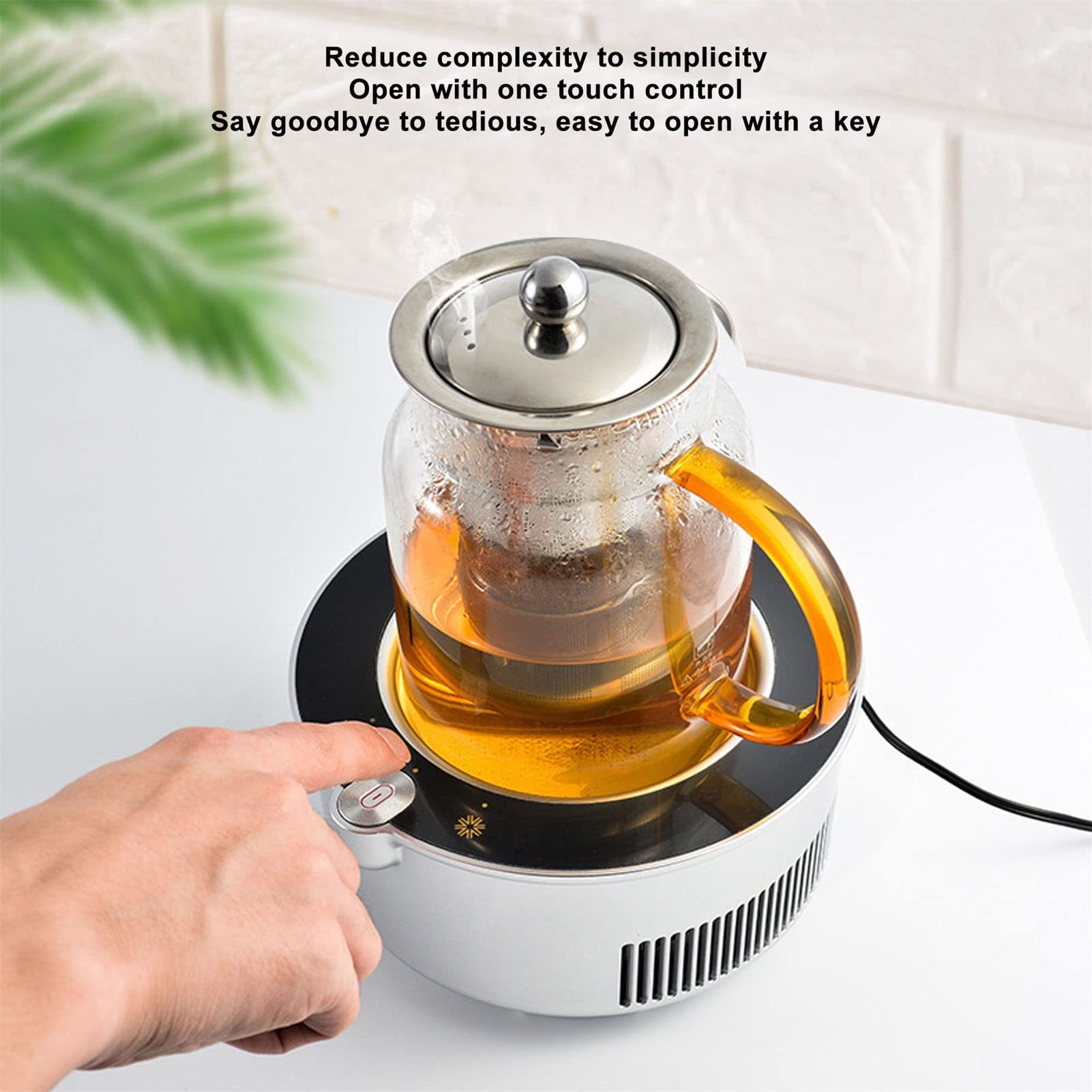 Natudeco Mug Warmer Cooler Insulated Drink Warmer Cooler Dual Use Coaster Thermostatic Pad USB Mug Heating Pad with USB Cable 12V 3A Adapter