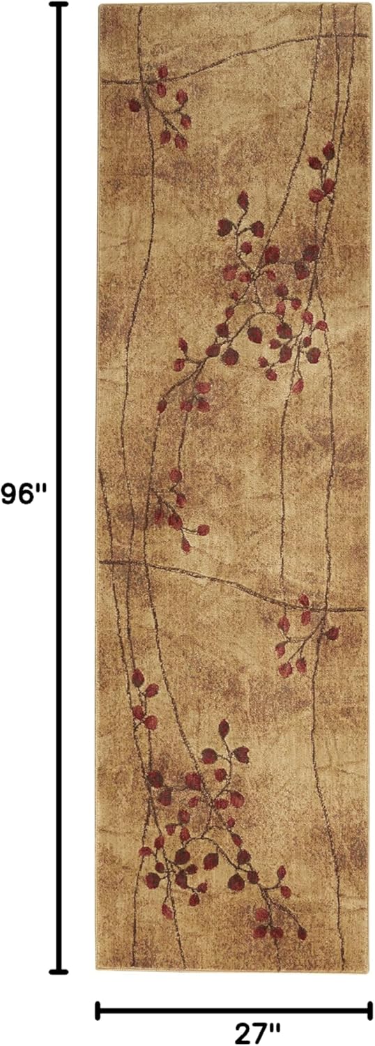 Nourison Home Somerset Latte 2'3" x 8' Area Rug - Easy Clean, Non Shedding, Bed Room, Living Room, Dining Room, Kitchen (8' Runner)