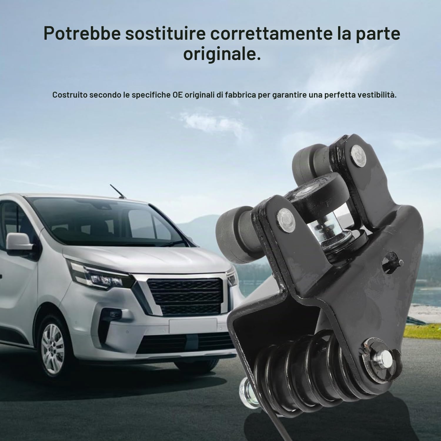 Guida a rulli, Guida Porta Scorrevole, guida a rulli per porta scorrevole in metallo adatta per Renault Trafic 2000 2001 2002 2003 2004 2005 2006 2007 2008 2009 2010