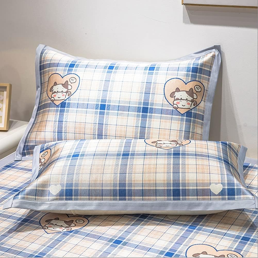 Ice Silk Mat Three-Piece Summer Single Dormitory Foldable Mat Student and Child Washable Air-Conditioning Mat