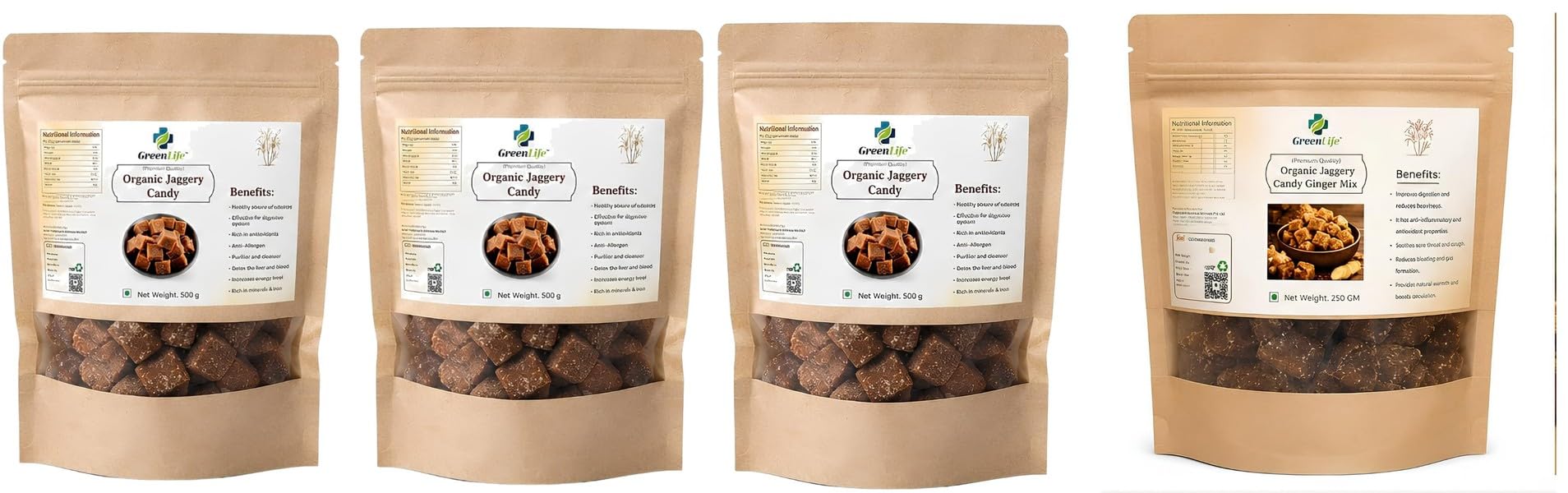 Oats & Onion Chips | Baked | Crispy Flavor | 200gpack of 3Organic Jaggery Candy Ginger Mix 250g | Natural Desi Gur | Traditional Sweet & Spicy | GreenLife C-image-13