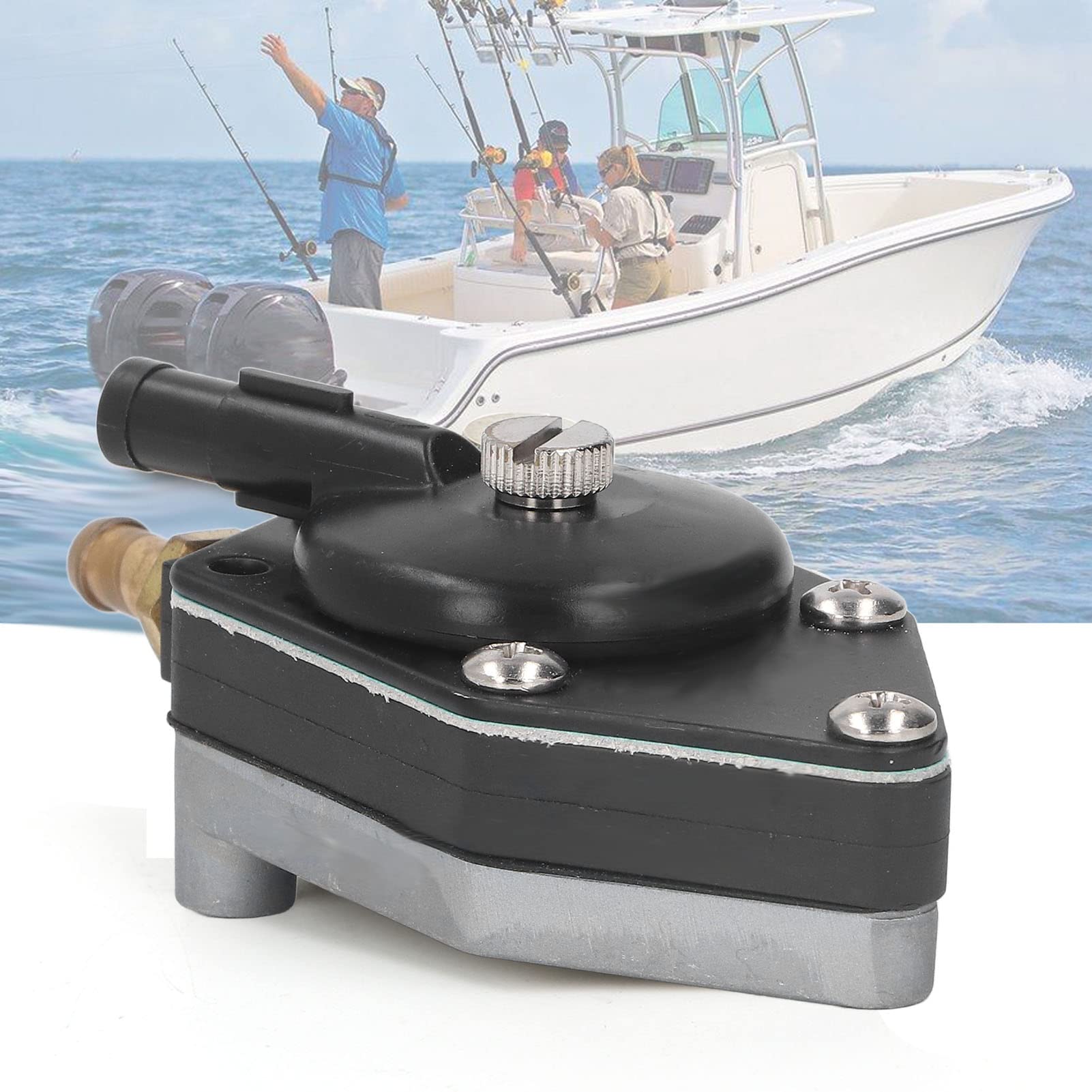 Kraftstoffpumpe für Bootsmotoren, 438556 Außenborder-Kraftstoffpumpe mit Dichtung Ersatz für Johnson Evinrude 20‑140 PS Bootsmotor