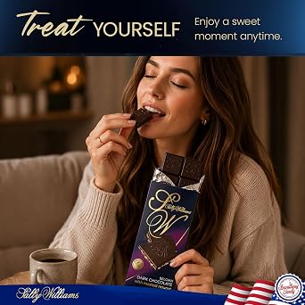 Sally Williams Dark Belgian Chocolate Roasted Nougat Bars 100g, 2-Pack