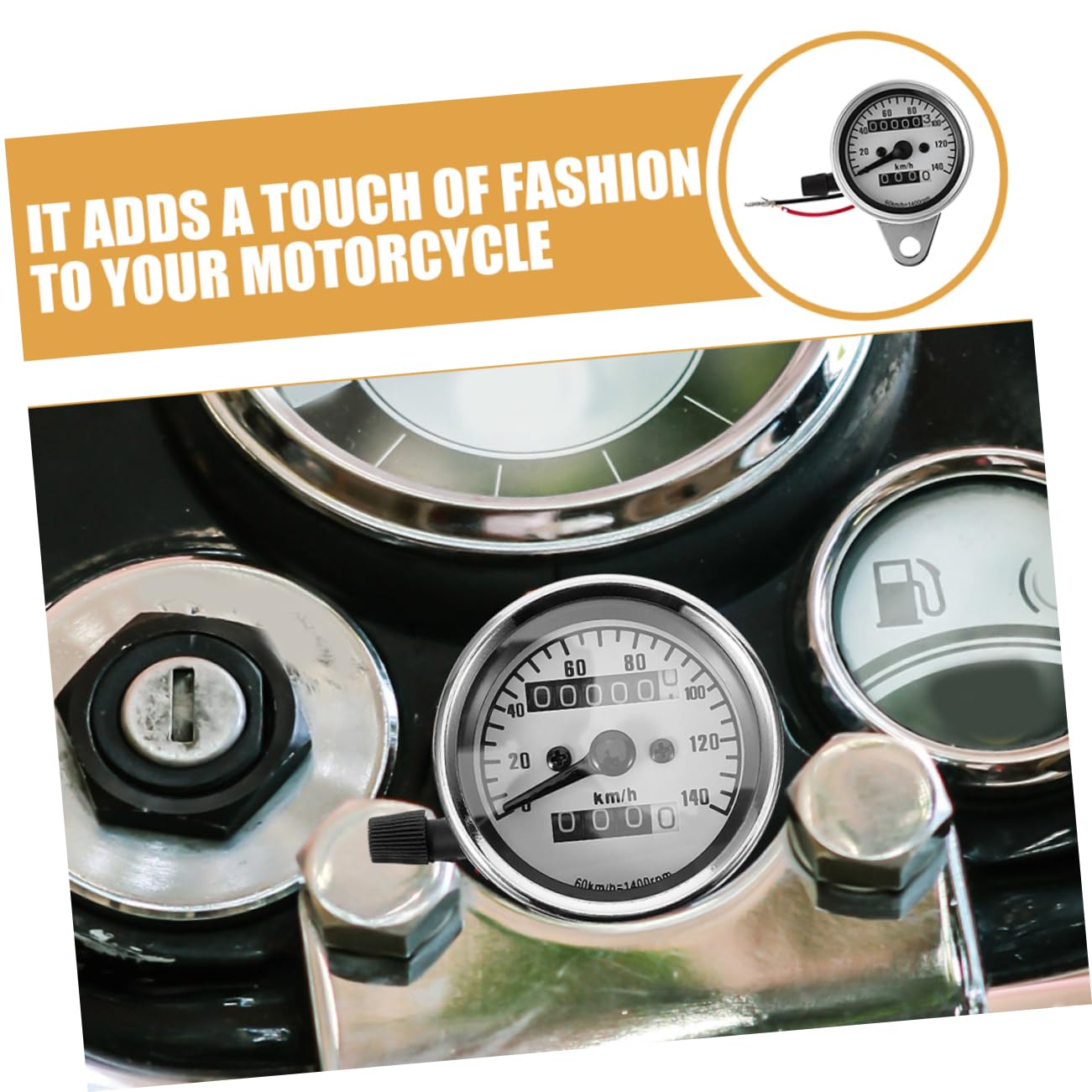 Motorcycle Dashboard Led Retro Odometer Dual Gauge Speedometer Odometer Gauge Night Light Motorcycle Accessories