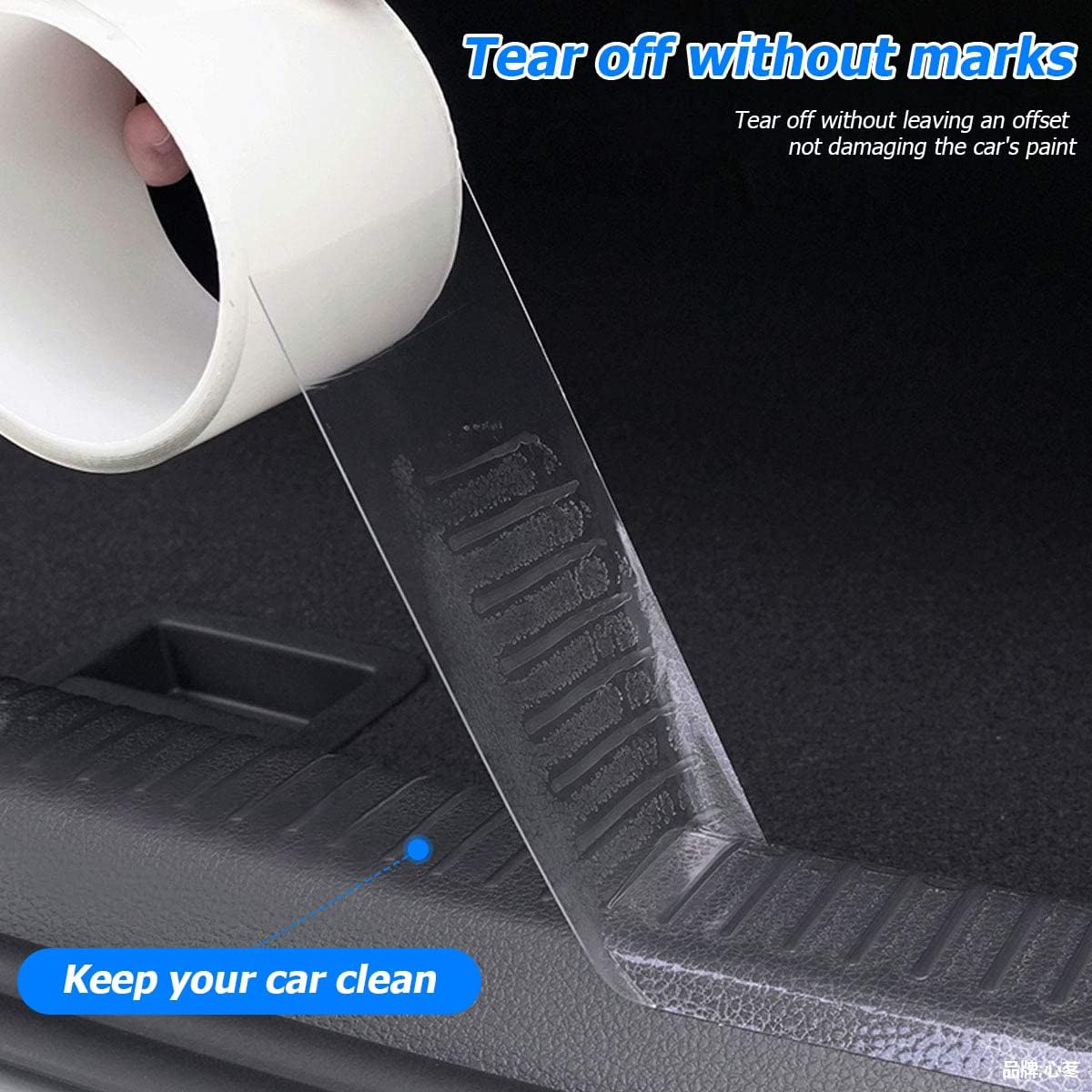Car Door Edge Entry Guards, 5D Carbon Fiber Anti-Collision Waterproof Protector Tape, Scratch Cover Strip Sticker for Car Door Sill Rear Bumper, Automotive Exterior Accessories for Most Cars