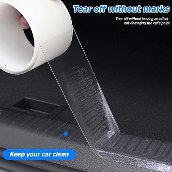 Moly Magnolia Araba kapısı kenarı giriş koruyucuları, 5D karbon fiber, çarpışma önleyici, su geçirmez koruyucu bant, kazıma kapağı şeridi, araba kapısı eşiği arka tamponu, çoğu araba için otomotiv dış aksesuarları