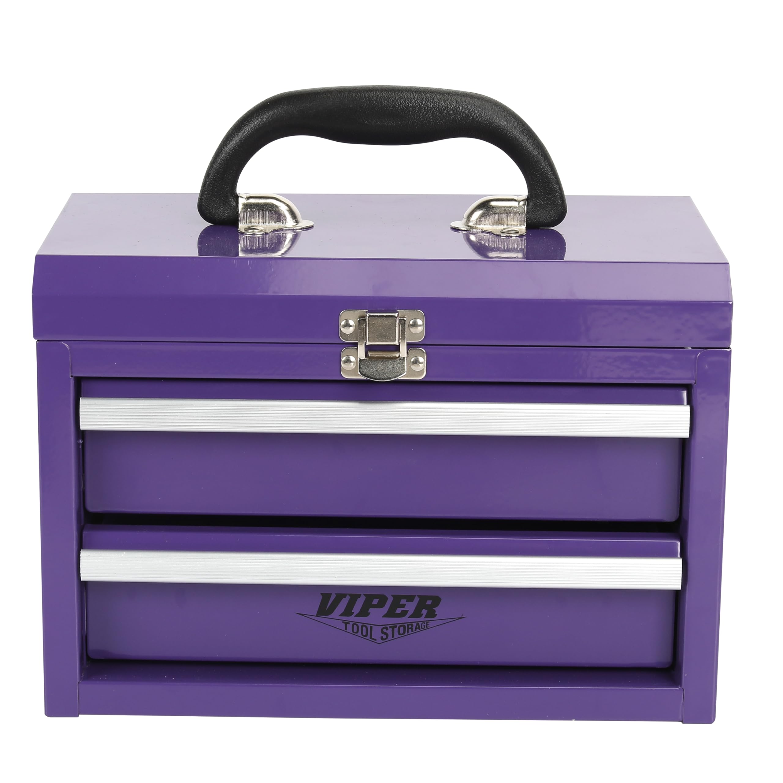 Viper Tool Storage 11-Inch 2-Drawer Portable Toolbox, Purple