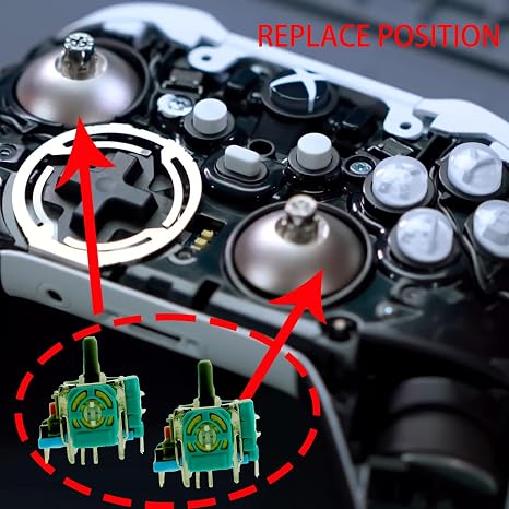 CTHTBZ 2PCS Genuine Replacement 3D Analog Joystick Thumb Sticks for Xbox One, Repair Kit Stick Drift Joystick Analog Sensor Module for Xbox One Series S X Elite Controller