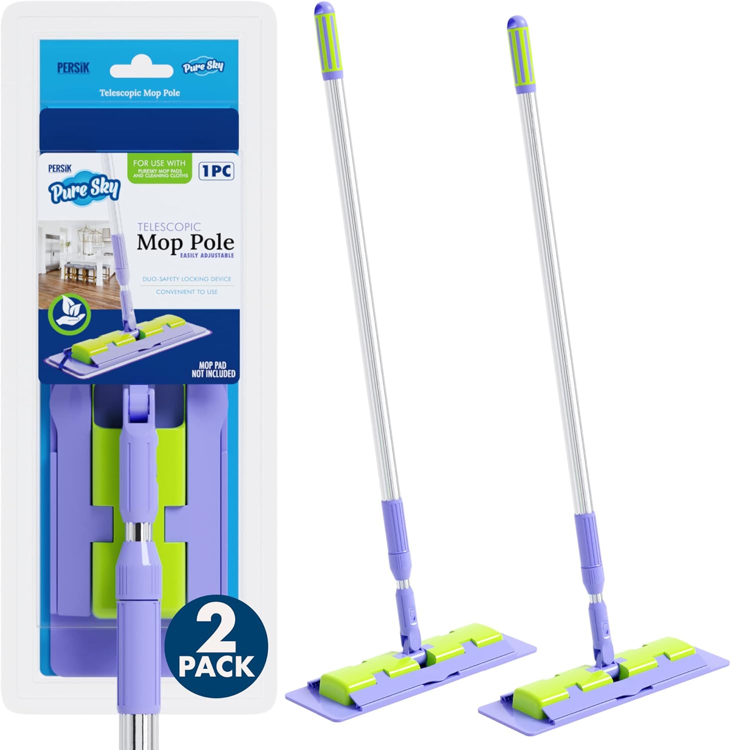 PureSky ULTRA Microfiber Floor Mop Pack of 2 Deep