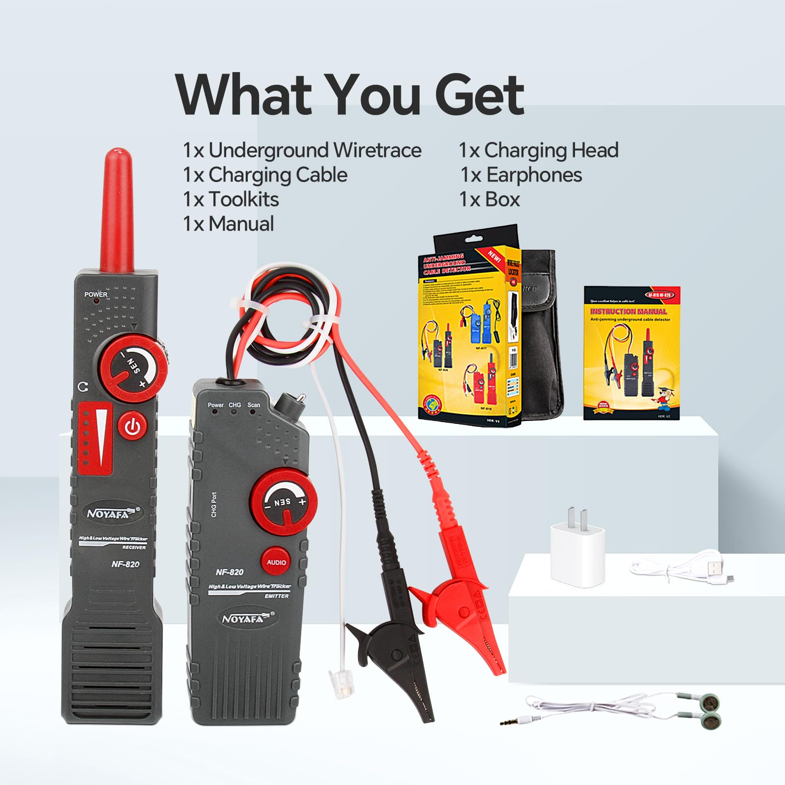Noyafa NF-820 Earth Cable Finder, Network Tester