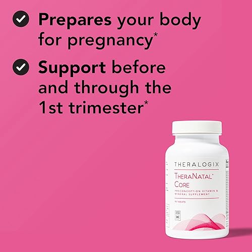 Miniatura 4 de TheraNatal Core Preconception Suplemento de vitaminas y minerales (suministro de 90 días) | Suplemento prenatal de vitaminas y fertilidad para