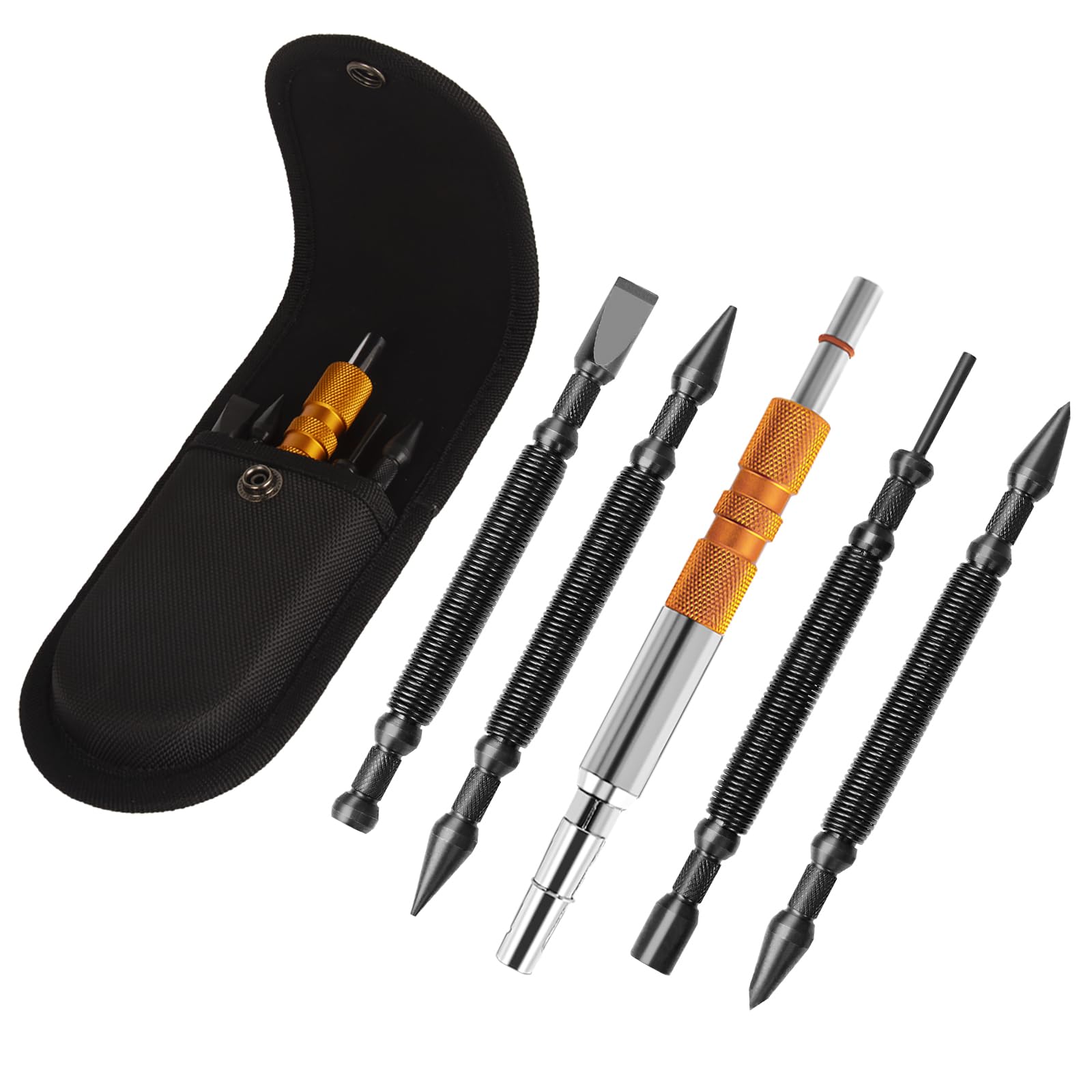 5-Piece Pin Punch Set - Nail Setter & More -10