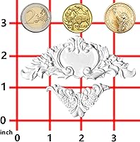 Vista 4 de FUNSHOWCASE Curlicue - Molde de silicona con temática de encaje floral para decoración de cupcakes, pasta de azúcar, chocolate, fondant, resina