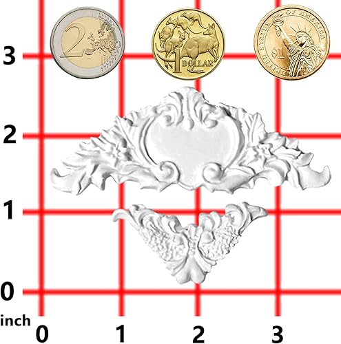 Miniatura 4 de FUNSHOWCASE Curlicue - Molde de silicona con temática de encaje floral para decoración de cupcakes, pasta de azúcar, chocolate, fondant, resina,