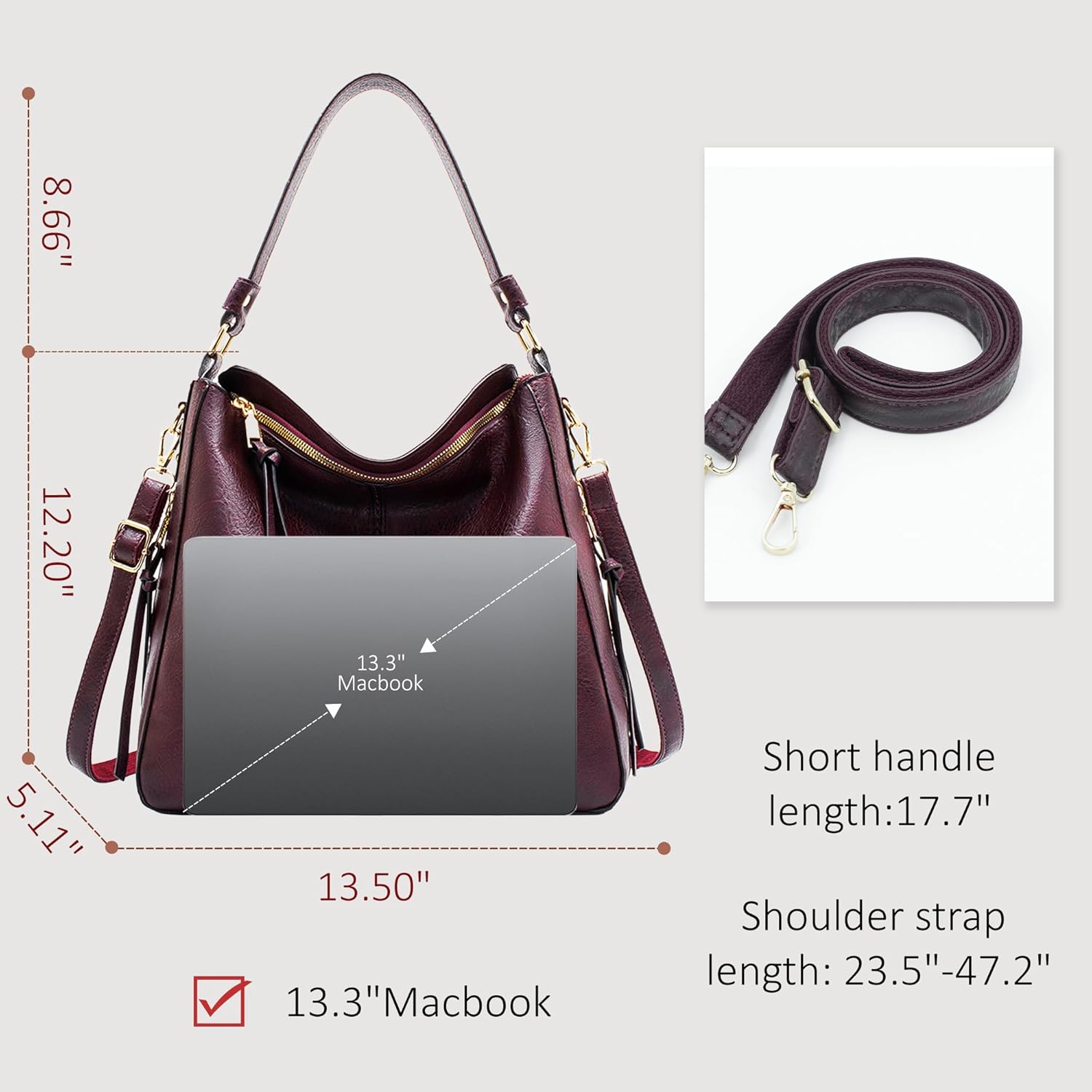 Women's Handbag Shoulder Bag Vintage-Inspired PU Vegan Leather Stylish Crossbody Bucket Purse Satchel