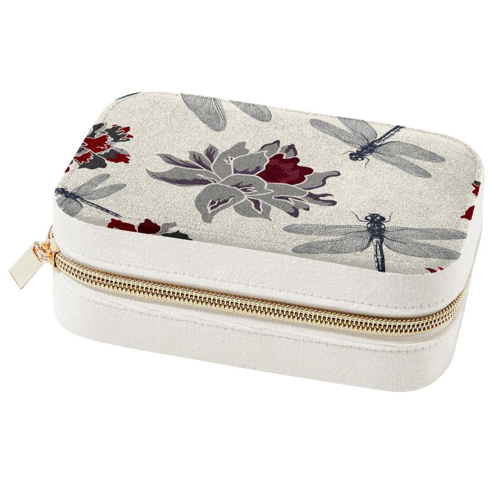 Boîte à bijoux de voyage portable pour boucles d'oreilles et bagues