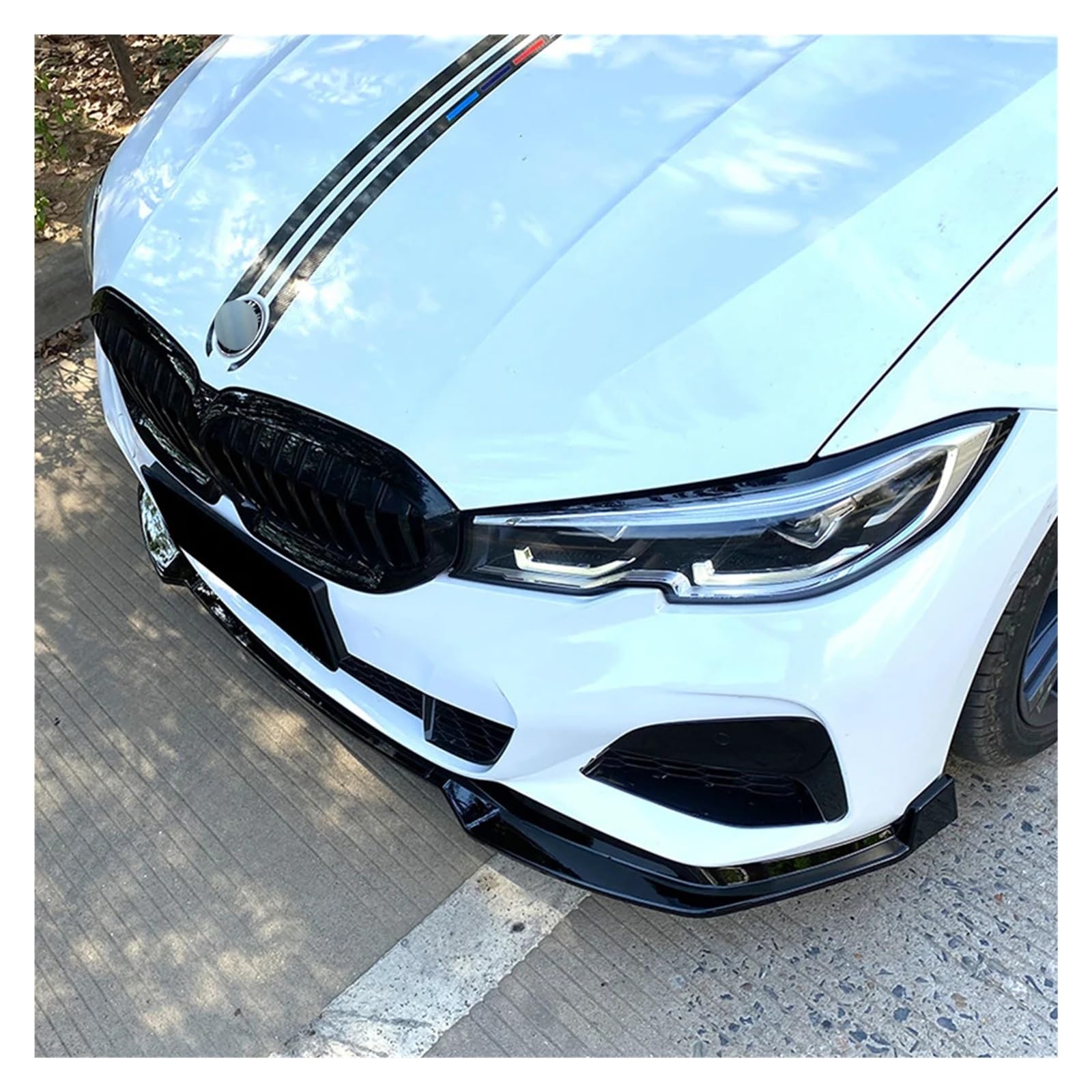 daili store Kompatybilny z BMW G20 M Pack 320i 330i 2019-2022 Splitter przedniego zderzaka Spoiler Dyfuzor Osłona Body Kit MP Style Akcesoria samochodowe Części (Color : Glossy Black)