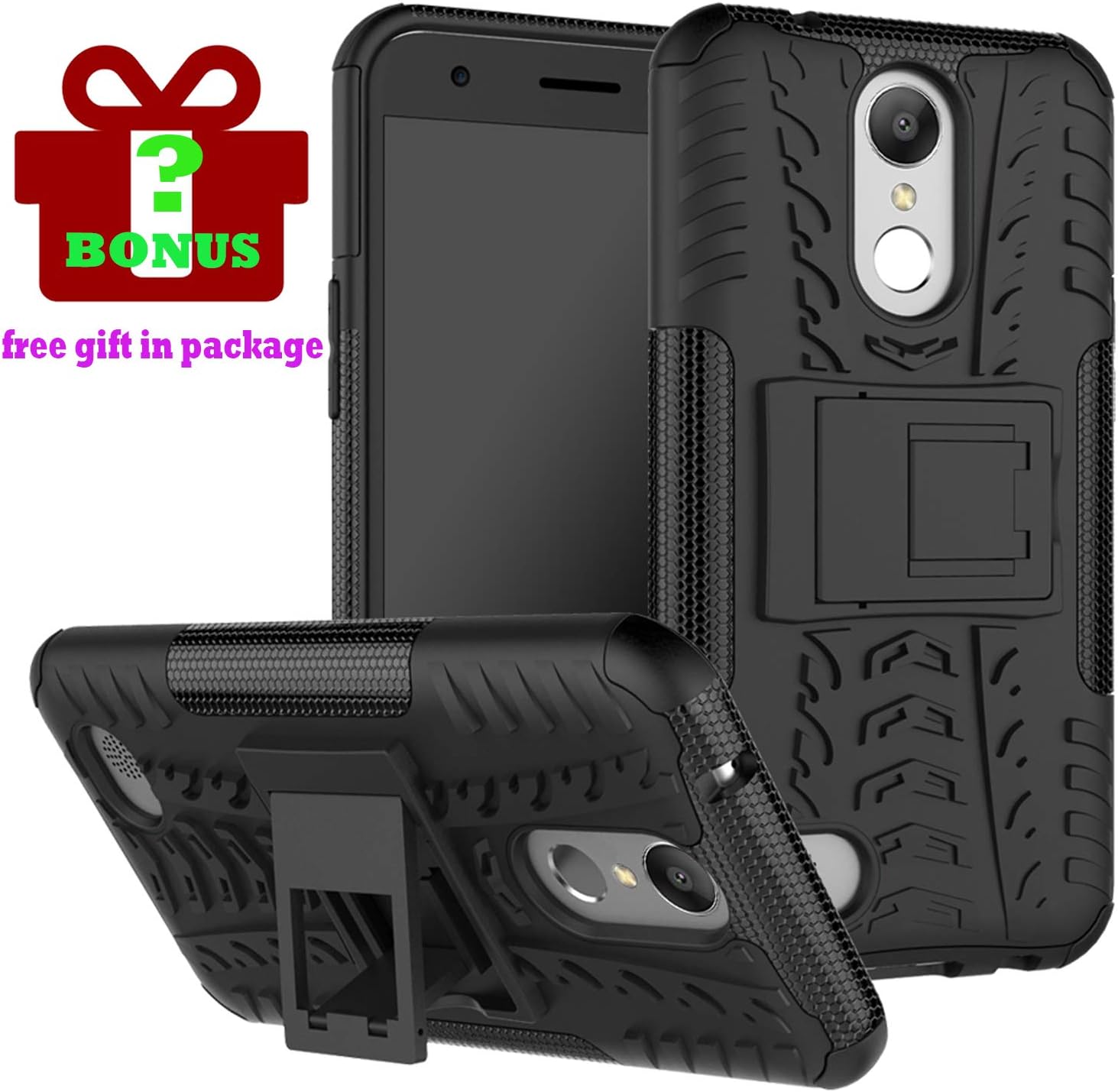 LG K20 Plus Case/LG K20 V Case/LG K20 Case/K10 2017 /LG Harmony Case/LG Grace Case Built-in Kickstand, UPaitou Premium Hybrid Dual Layer Protection Case Cover for LG K20 Plus