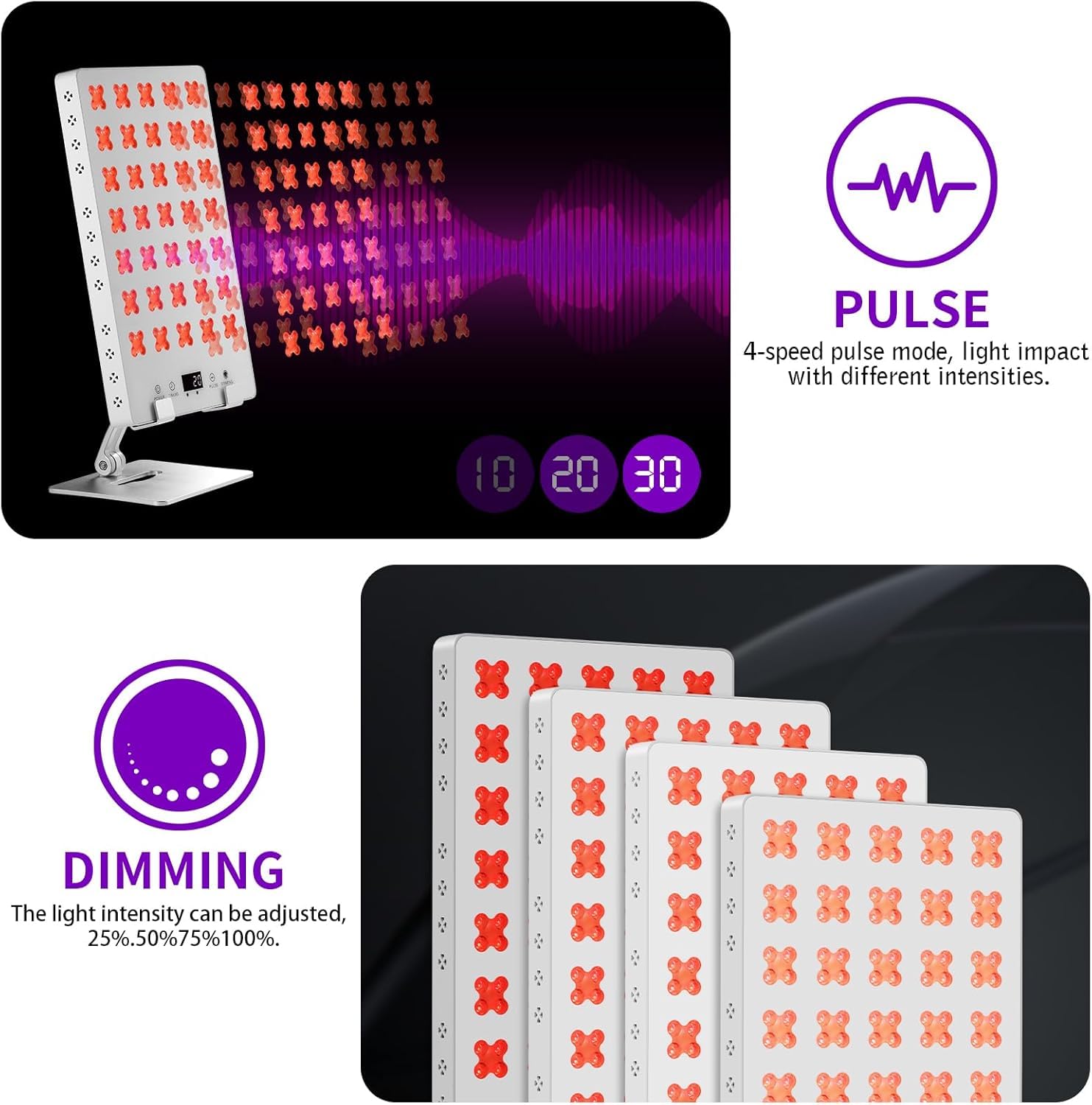 Red Light Therapy for Body, 660nm Red & 850nm Near Infrared Light Therapy Panel for Full Body & Face Supports Pain Relief, Skin Care, Recovery, Sleep & Performance