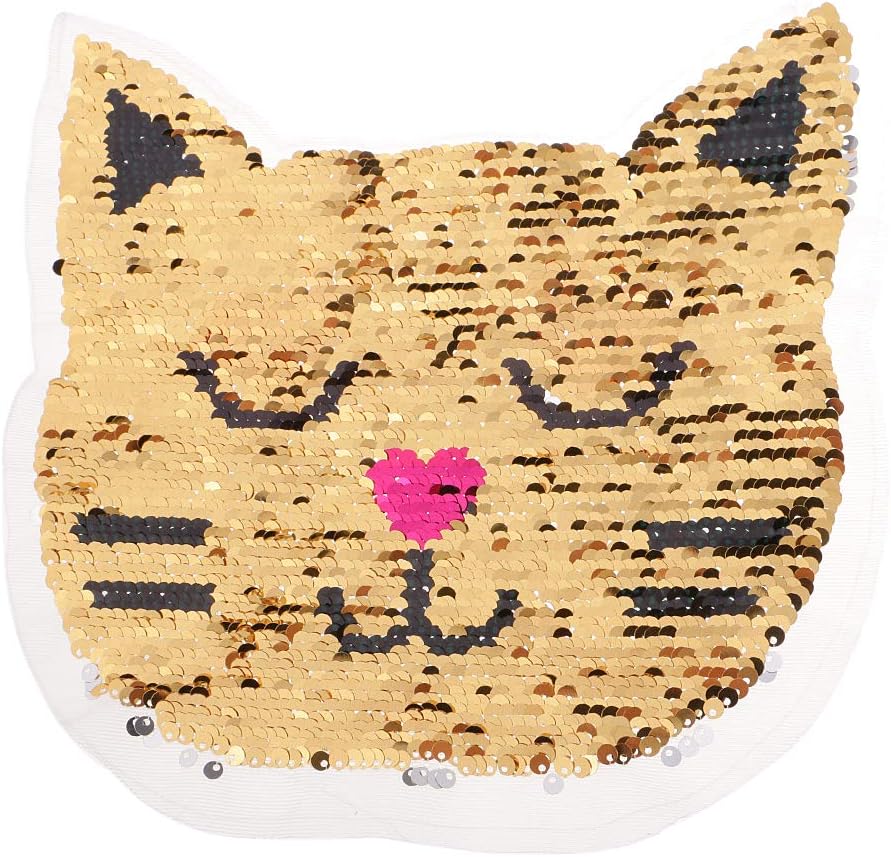 Baosity - Parches de lentejuelas reversibles, diseño de gato para coser en  los apliques bordados, para decoración de ropa : Arte y Manualidades -  Amazon.com