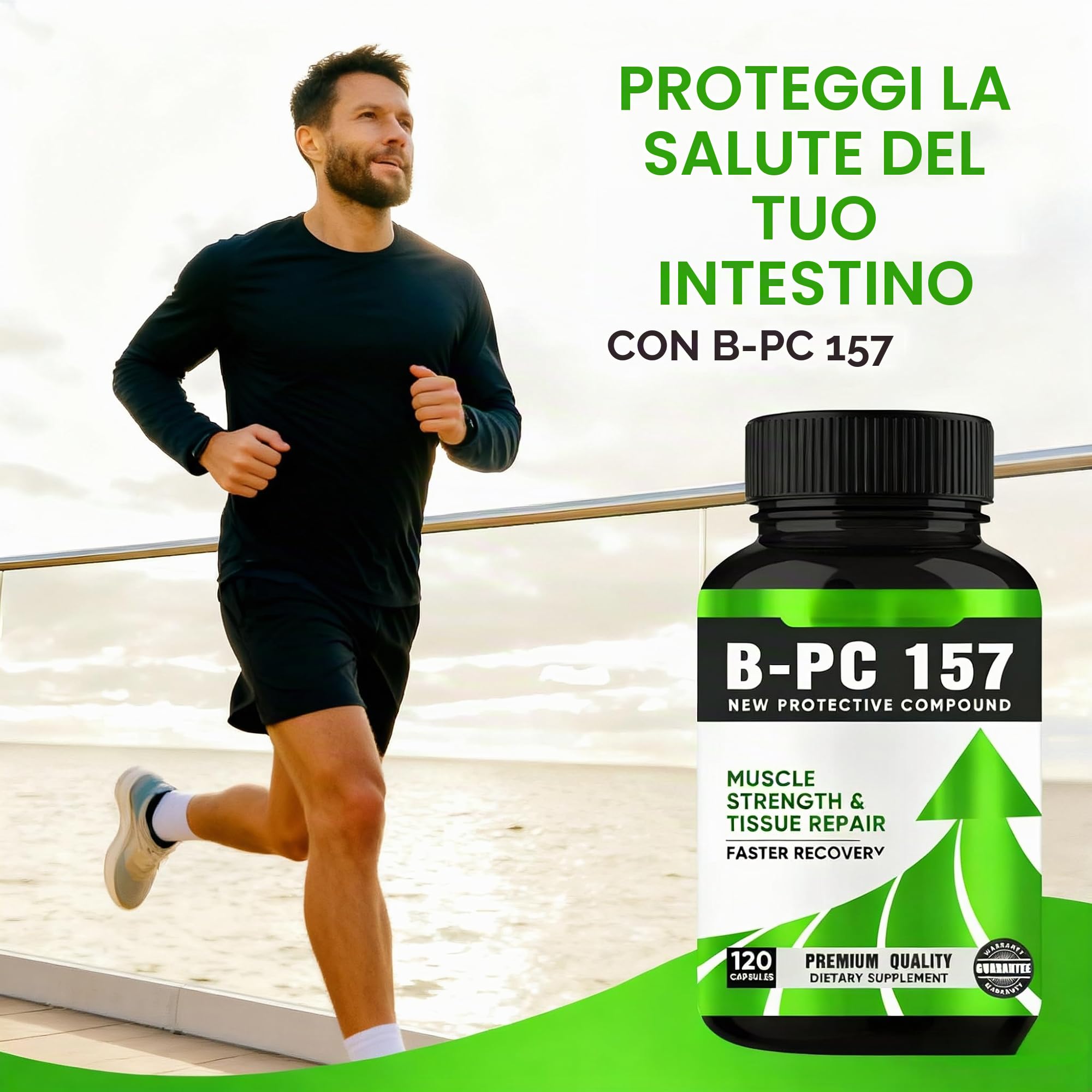 bpc 157 for runners BPC-157 Capsule Supplement | Support Gastrointestinal Wellbeing and Muscle Recovery | Natural Peptide for Athletes Body Protective Compound 157 pbadge2 Volume:30ml