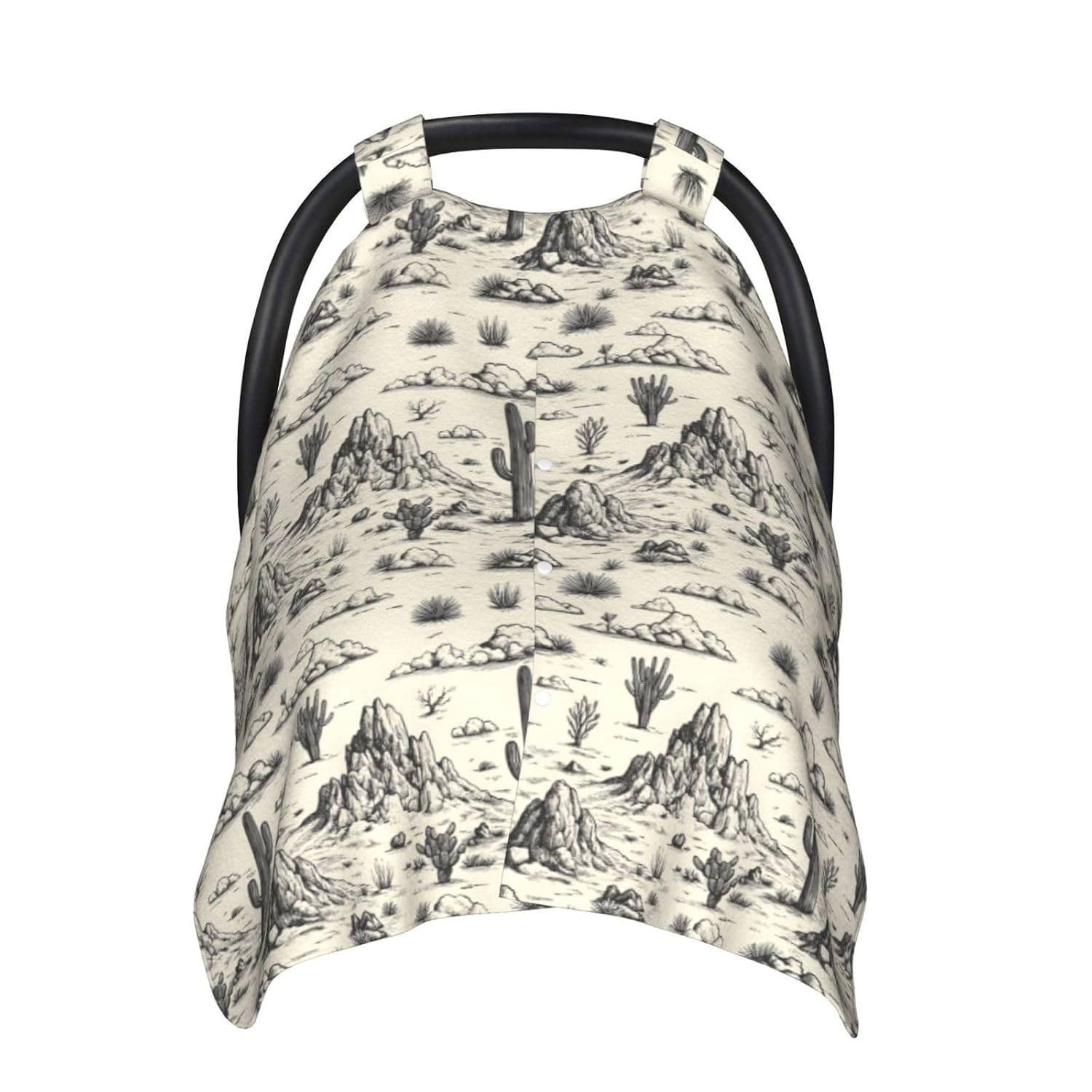 Western Cactus Landscape Print Baby Car Seat Covers, Breathable Nursing Cover Breastfeeding Cover, Stroller Covers, Baby Boys Girls Newborn Essentials, Multi-use Infant Carseat Canopy