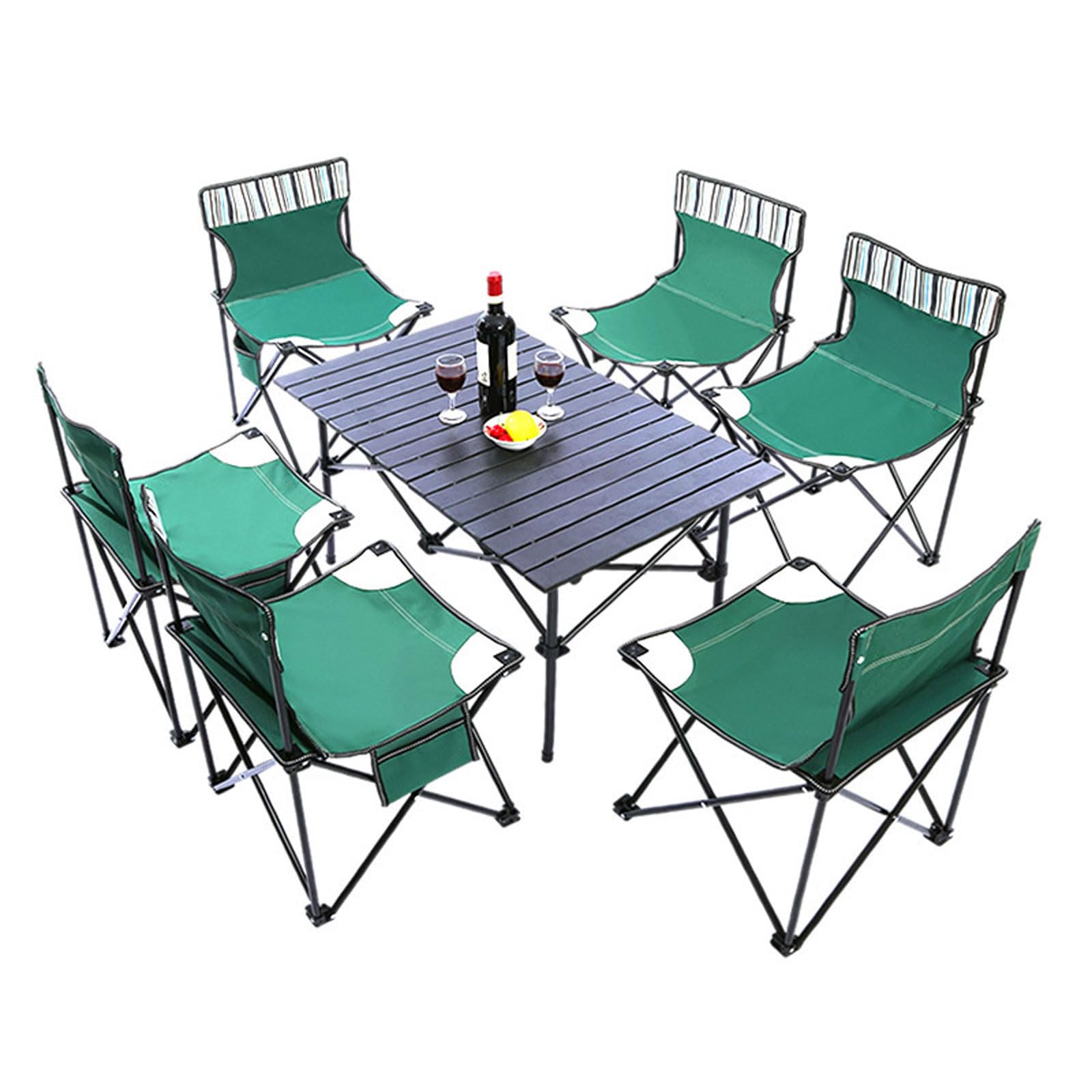 Table pliante portable avec chaises de camping en aluminium léger