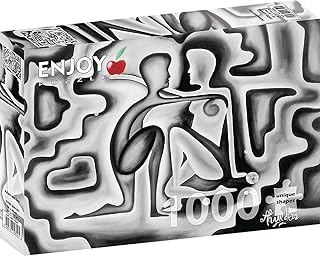 Comprar Rompecabezas de 1000 piezas para adultos, acabado mate, tacto suave, piezas resistentes y únicas, ajuste apretado, colores vivos, servicio de piezas perdidas, pareja abstracta en blanco y negro