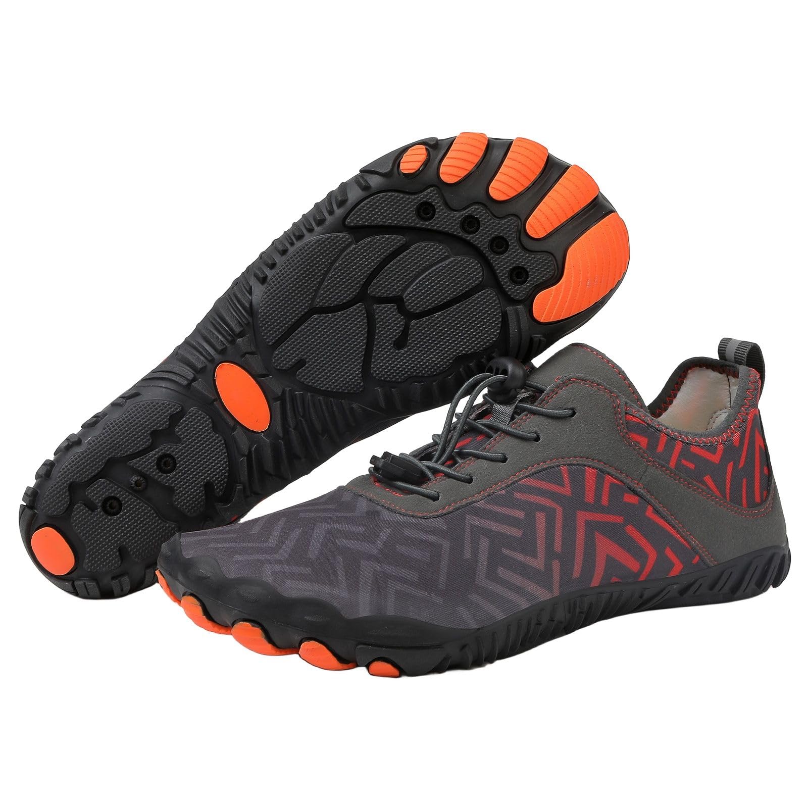 JUMGUN Hiking Water Shoes Women Men, Unisex Non-Slip Wide Toe Box Barefoot Grounded Footwear, Quick Dry Aqua Shoes, Zero Drop Breathable Hiking Sneakers for Hike, Walking, Running, Swimming, Travel