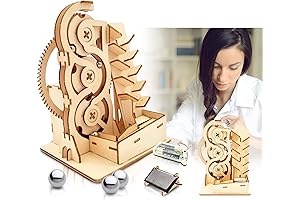 DIY Solar 3D Wooden Puzzle Marble Run Building Toys for Kids and Adults