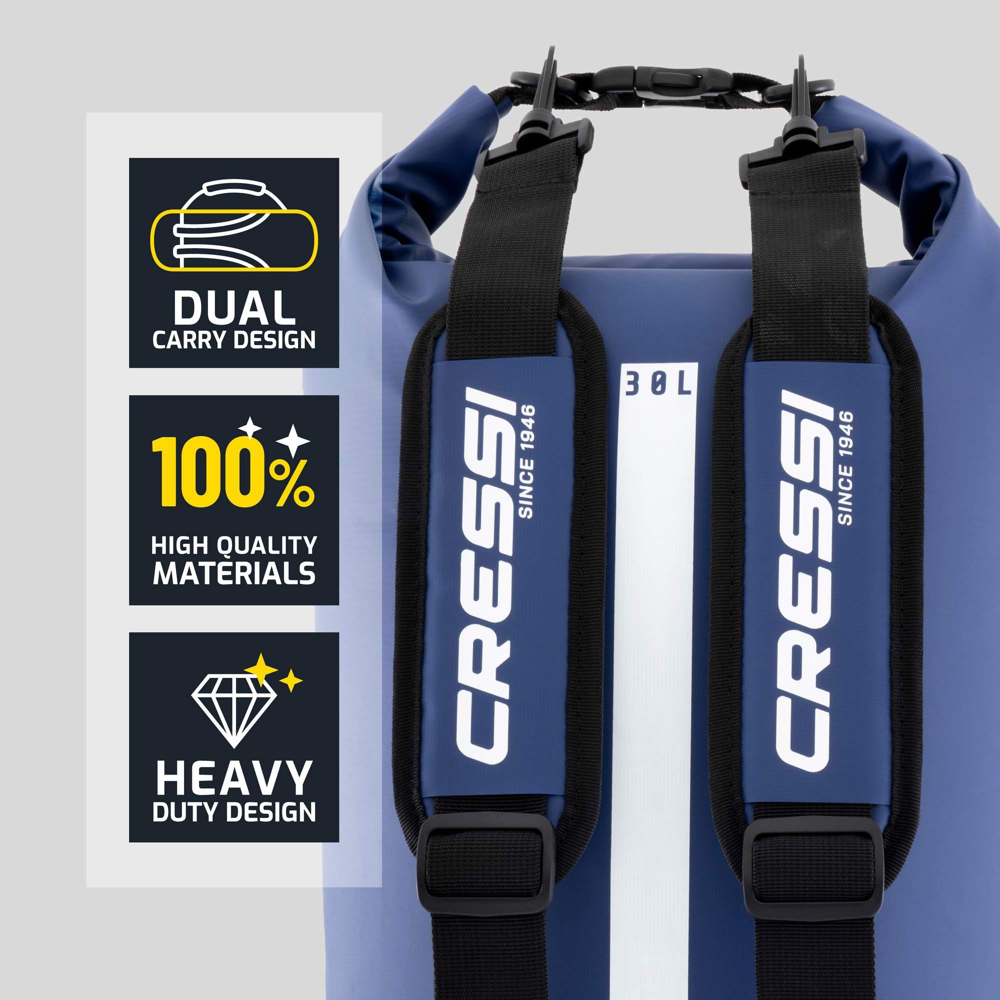 CRESSI Ocelot Dry Bag Sac Étanche Imperméable pour Activités Aquatiques