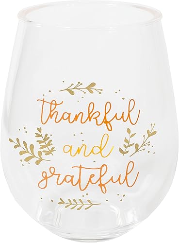 Miniatura 8 de C.R. Gibson QWG2O-24067 Gather Together - Copa de vino acrílica sin tallo para Acción de Gracias y amigos, 12 onzas líquidas