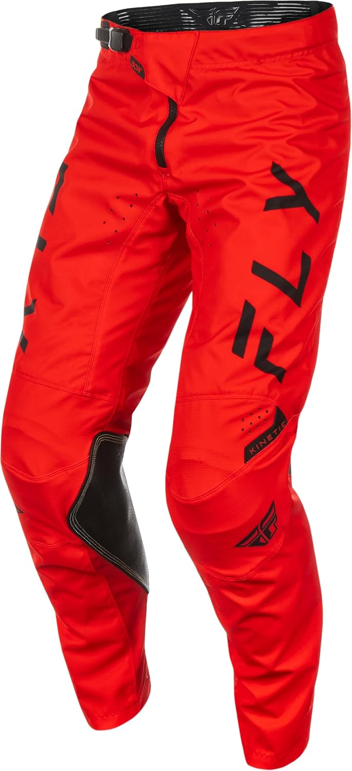 Fly Racing Men's Kinetic Center Pants (Red/Black, US 42)