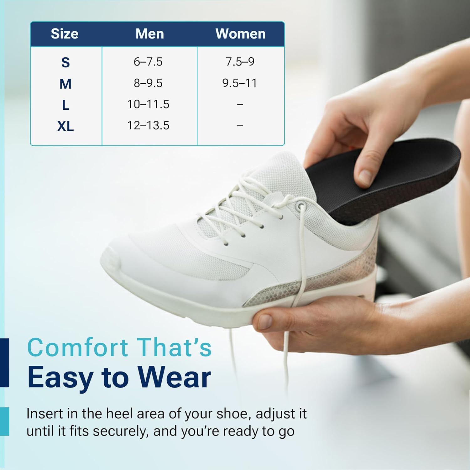 Heel Lift (1 Inch) Height Increase Insoles for Men, Half Shoe Lift Insert, Comfortable Instant Height Boost (Mens 10-11.5) - Image 5