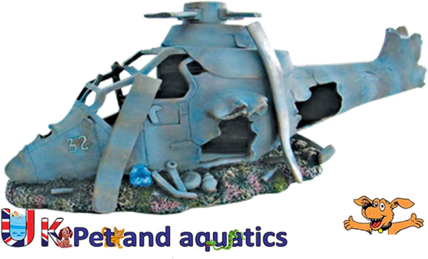 Aquarium Helicopter Ornament Fish Tank Ornament Medium 16