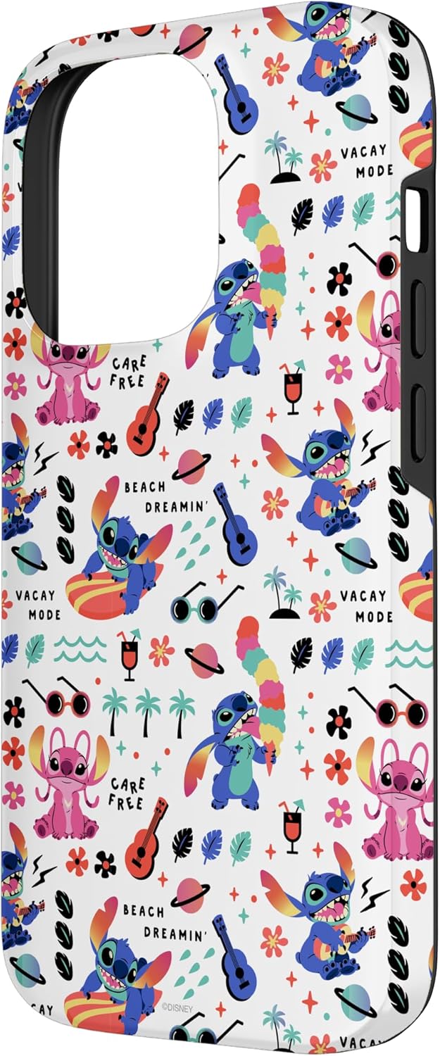 Disney Stitch and Angel Vacay Mode Print Case for iPhone 14 Pro