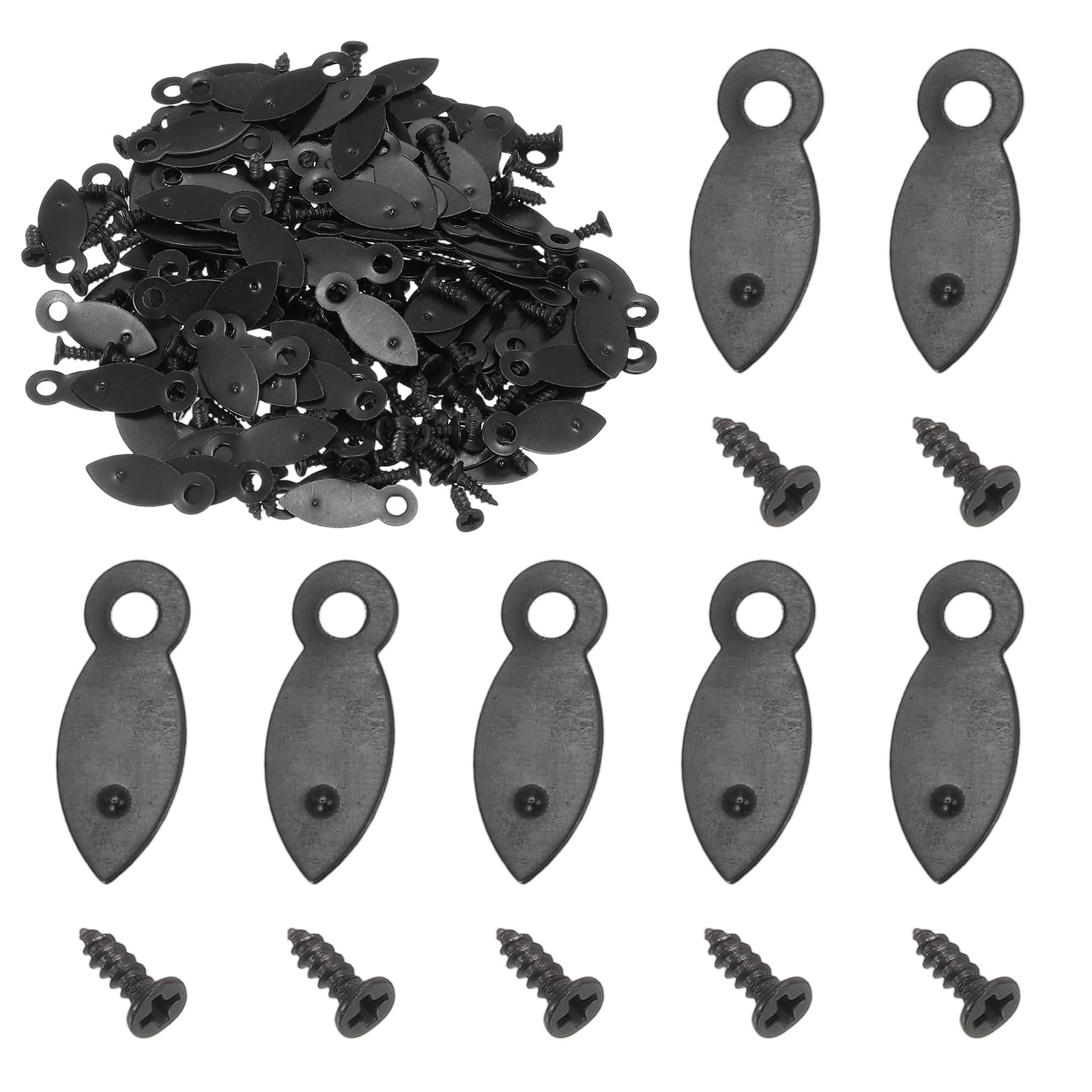 Clips de respaldo para marco de fotos de 0.82 pulgadas negros con tornillos pack de 120