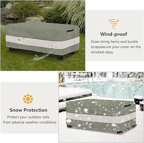 Vista 159 de Paquete de 2 fundas giratorias para sillas de salón al aire libre, impermeables, 100% fundas para sillas de patio al aire libre, 33 pulgadas