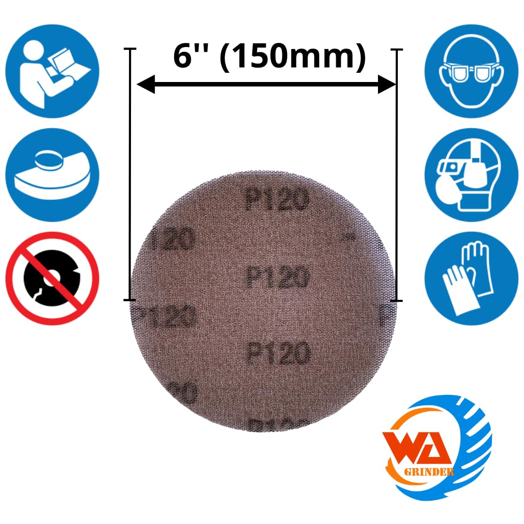 25/50PCS 150mm Mesh Sanding Discs 80-400 Grit, 6 Inch Hook And Loop Sanding Pads | UK