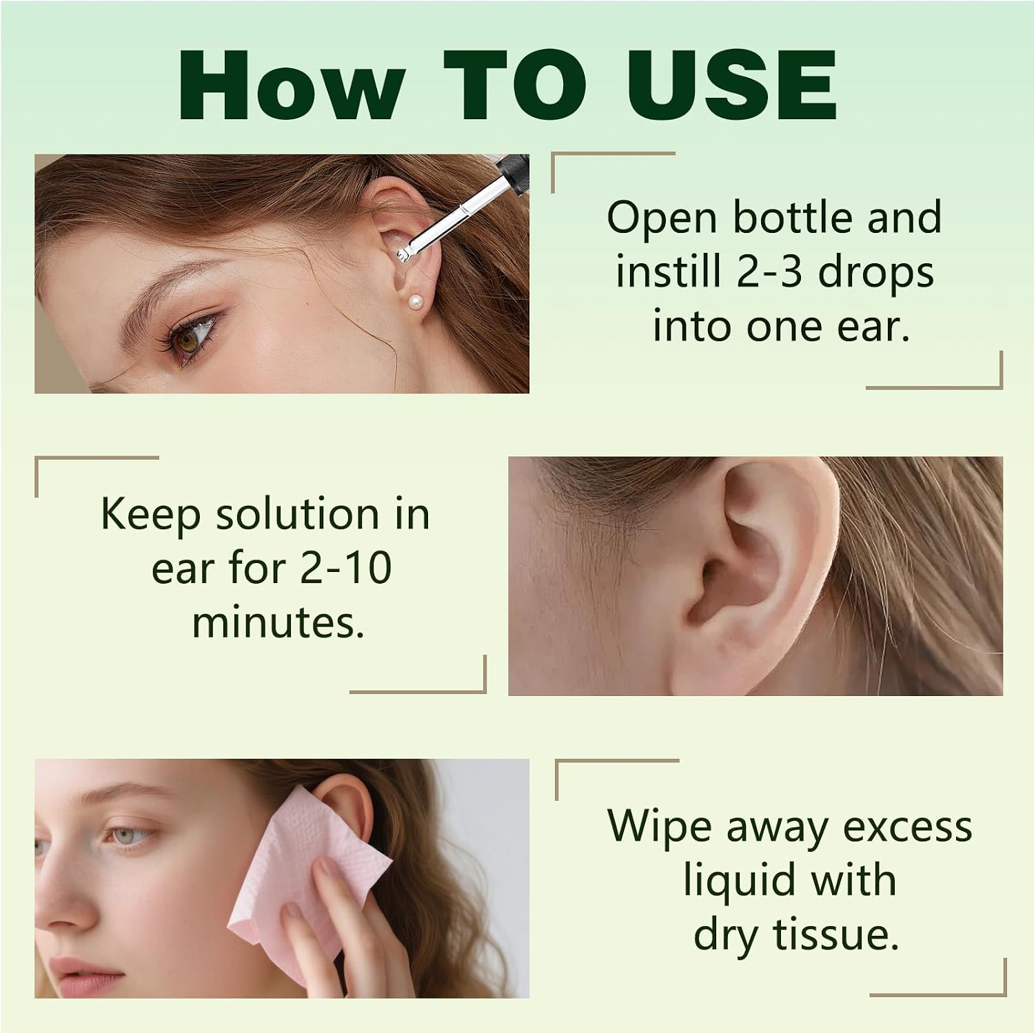 Ear Care Drops Gentle Formula, Natural Ingredients, Relieve Tinnitus by Unblocking Secretions, Easy to Use & Portable for Men & Women, for Daily Ear Hygiene(2PCS)