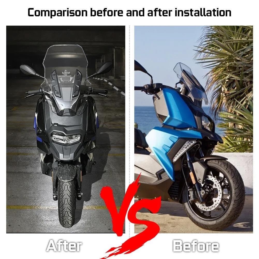 Dla BMW C400X 2018-2024 Owiewka Motocyklowa Szyba Motocyklowa