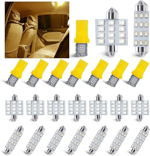 Miniatura 8 de stymart Juego de 24 luces interiores de automóvil juego de bombillas de cúpula para automóvil T10 de 1220in 1614in bombillas LED de repuesto para