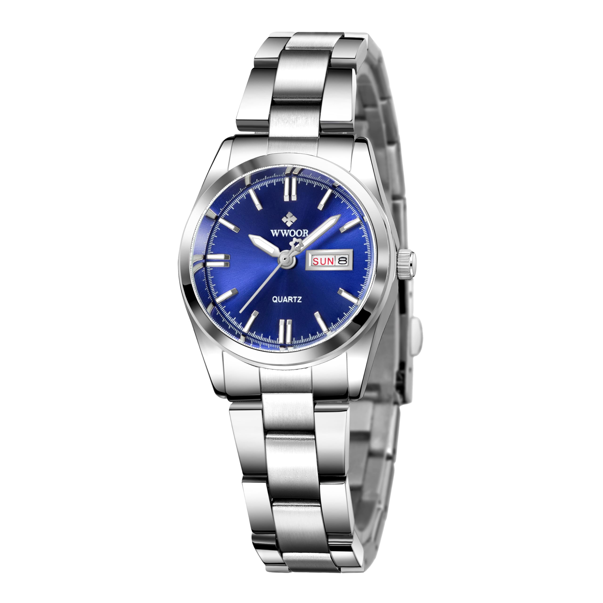 Women's Luxury Watches Luminous Waterproof Calendar Ladies Stainless Steel Dress Quartz Wrist Watch
