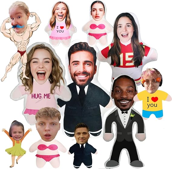 Custom Pillow, Personalised Cushions with Photo,Add Your Text or Picture Face Design on Pillow,Personalised gifts for Birthday, Couple, Parents, Friends,Anniversaries,Photo Cushions Personalised (A)