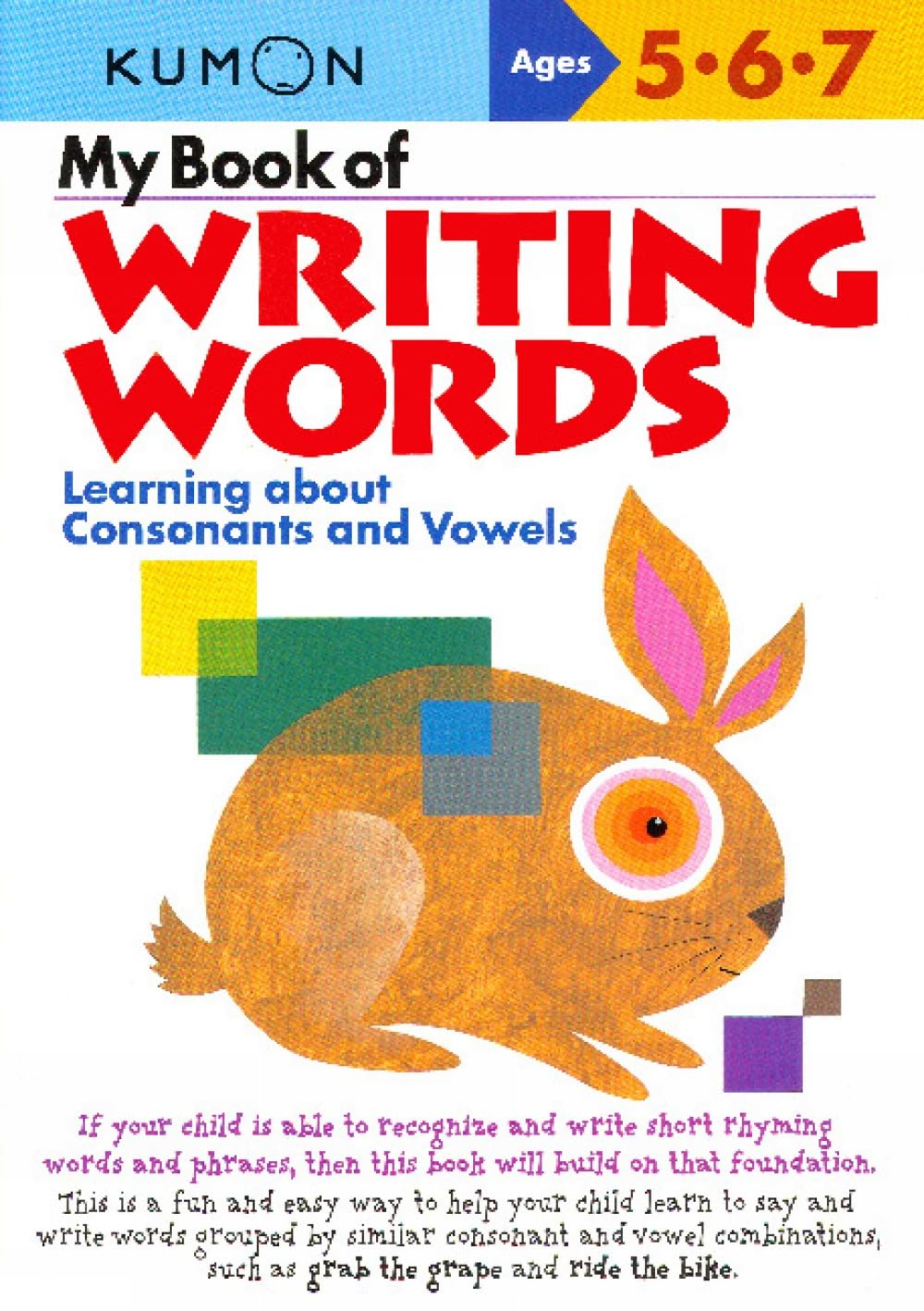 My Book Of Writing Words: Learning About Conson- 9781933241043, paperback, Kumon