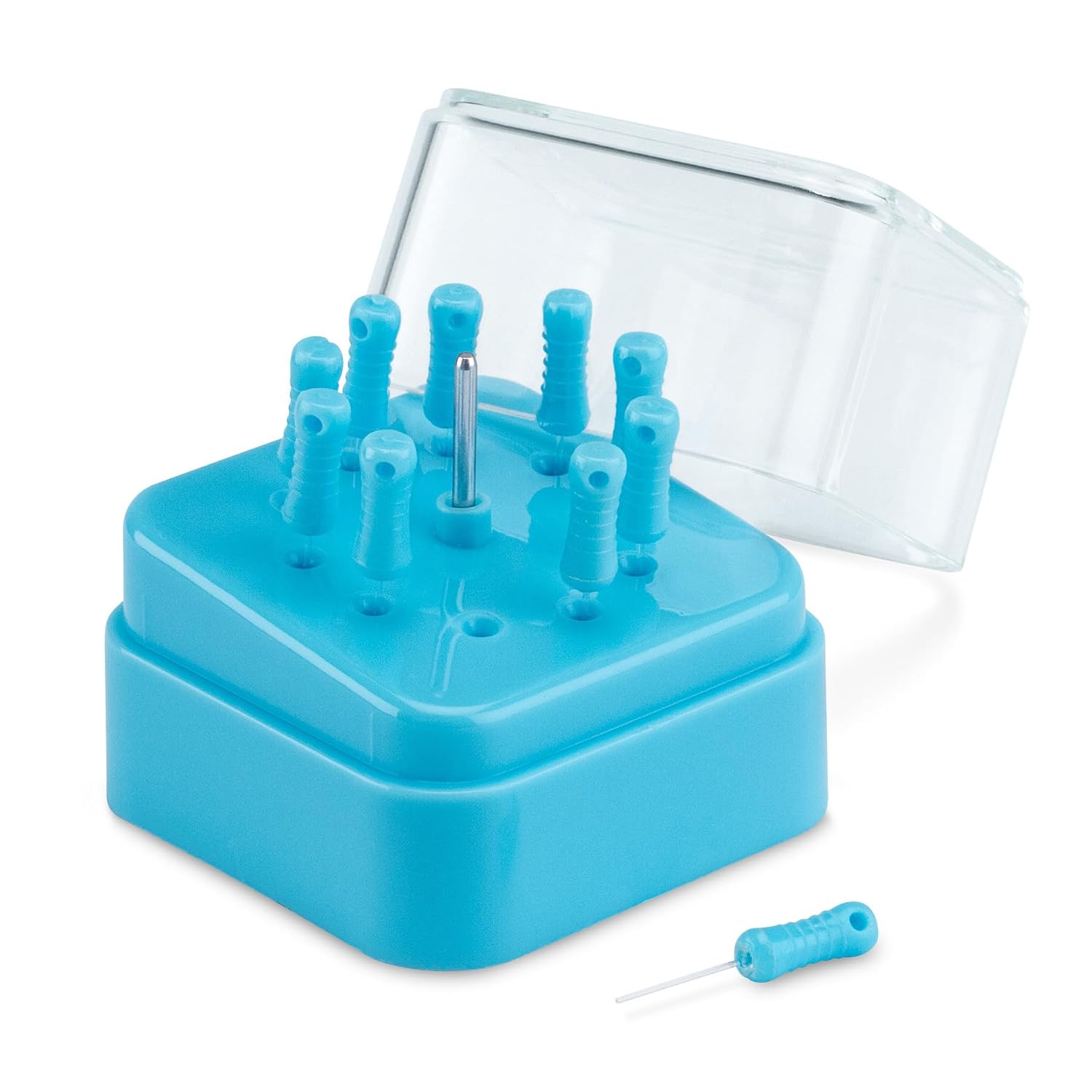 DentXpin Dental Glass Pin Intro Kit, Fiberoptic Glass Pins for Tooth Restorations, Kit Includes 10 Pins and Diamond Grit Drill Bit