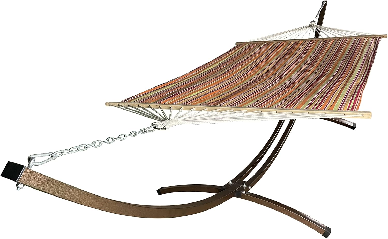 15 Ft Indoor/Outdoor Powder Coated Galvanized Steel Arc Hammock Stand. Strongest Supports Single/Double Hammock Bed.(Bronze)