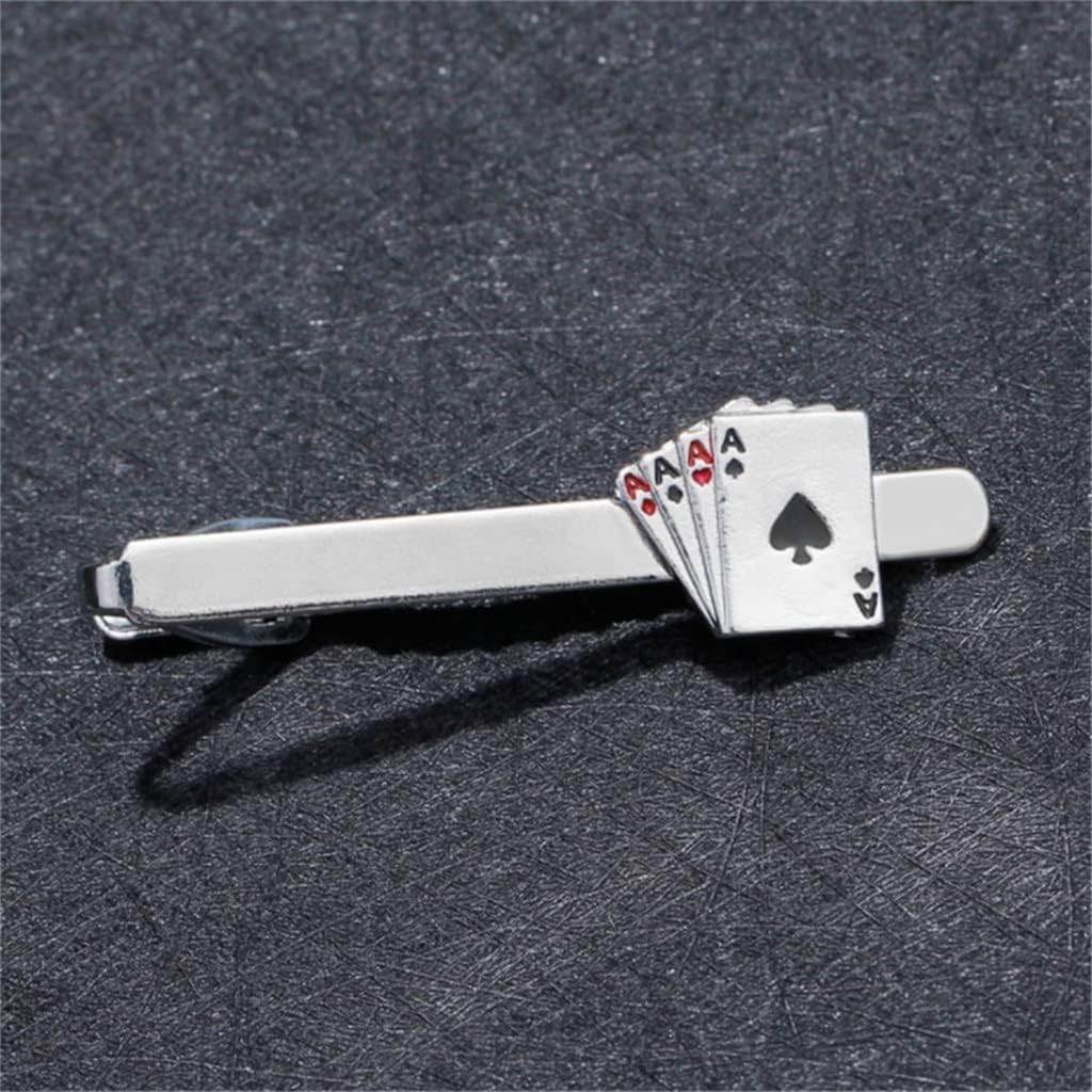 Enamel Poker a Tie Bar Clips for Men Shirt Musical Note Wedding Gift Jewelry