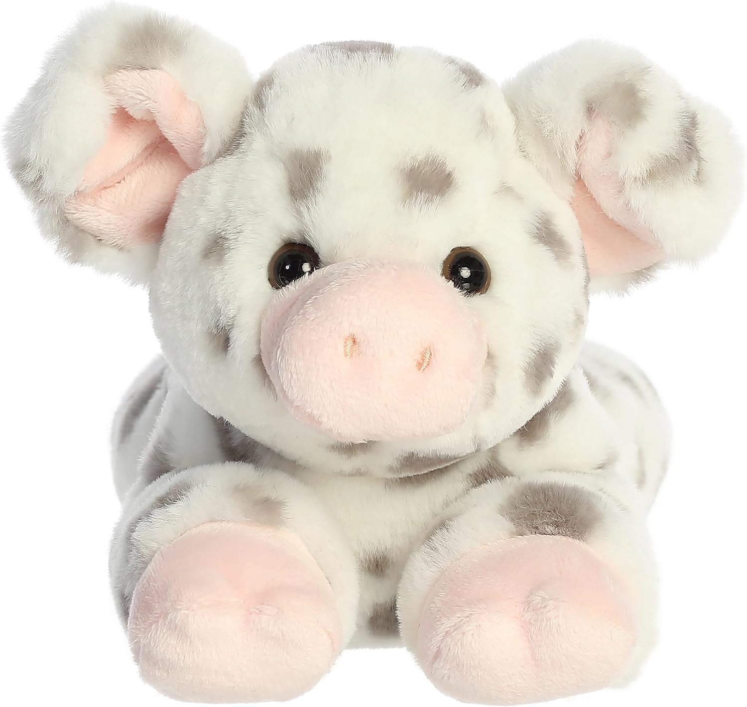 Aurora® Adorable Flopsie™ Speckles Spotted Pig™ Stuffed Animal - Used to Create Imaginative Play Adventures - Perfect for Birthdays, Kids and Adults, All Ages - White 12 Inches